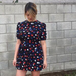 80s floral flash back mini dress
